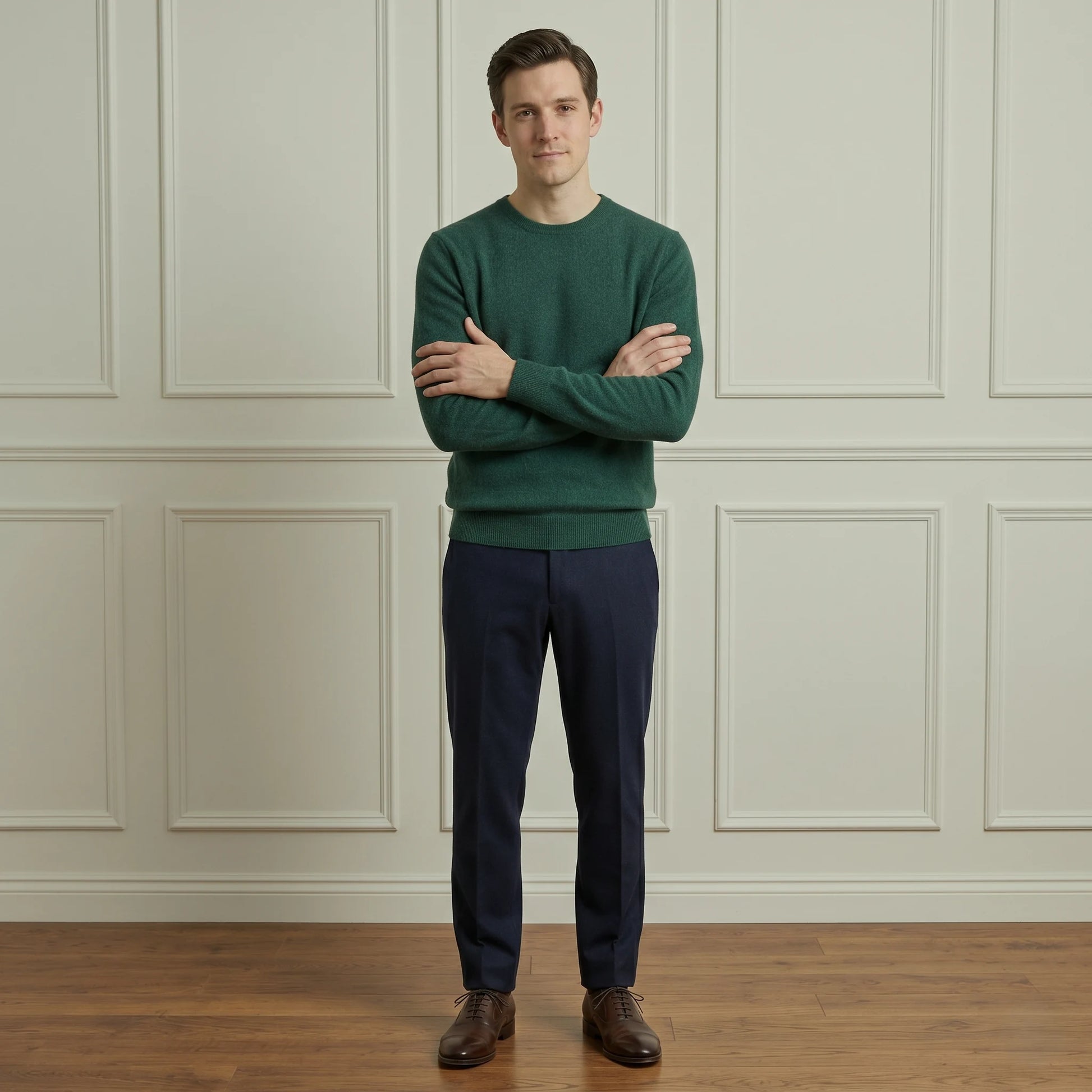Pine Original Crewneck Himalayan Cashmere Full Sleeve Sweater For Men