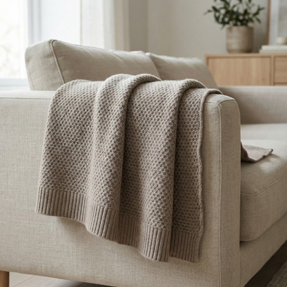 Heirloom Honeycomb Pure Himalayan Cashmere Throw