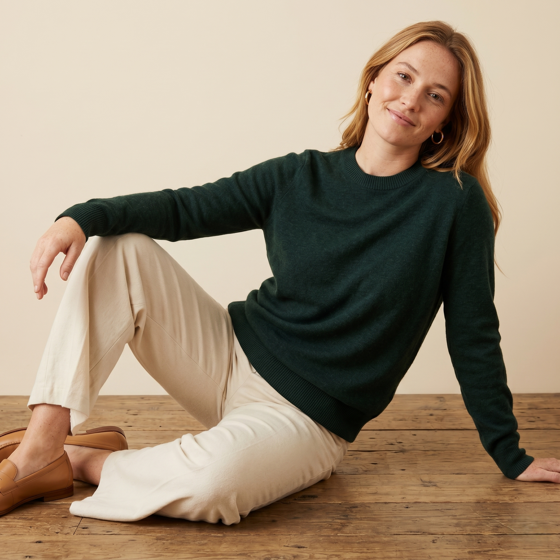 Himalayan Cashmere Original Crewneck Sweater For Women