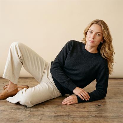 Himalayan Cashmere Original Crewneck Sweater For Women