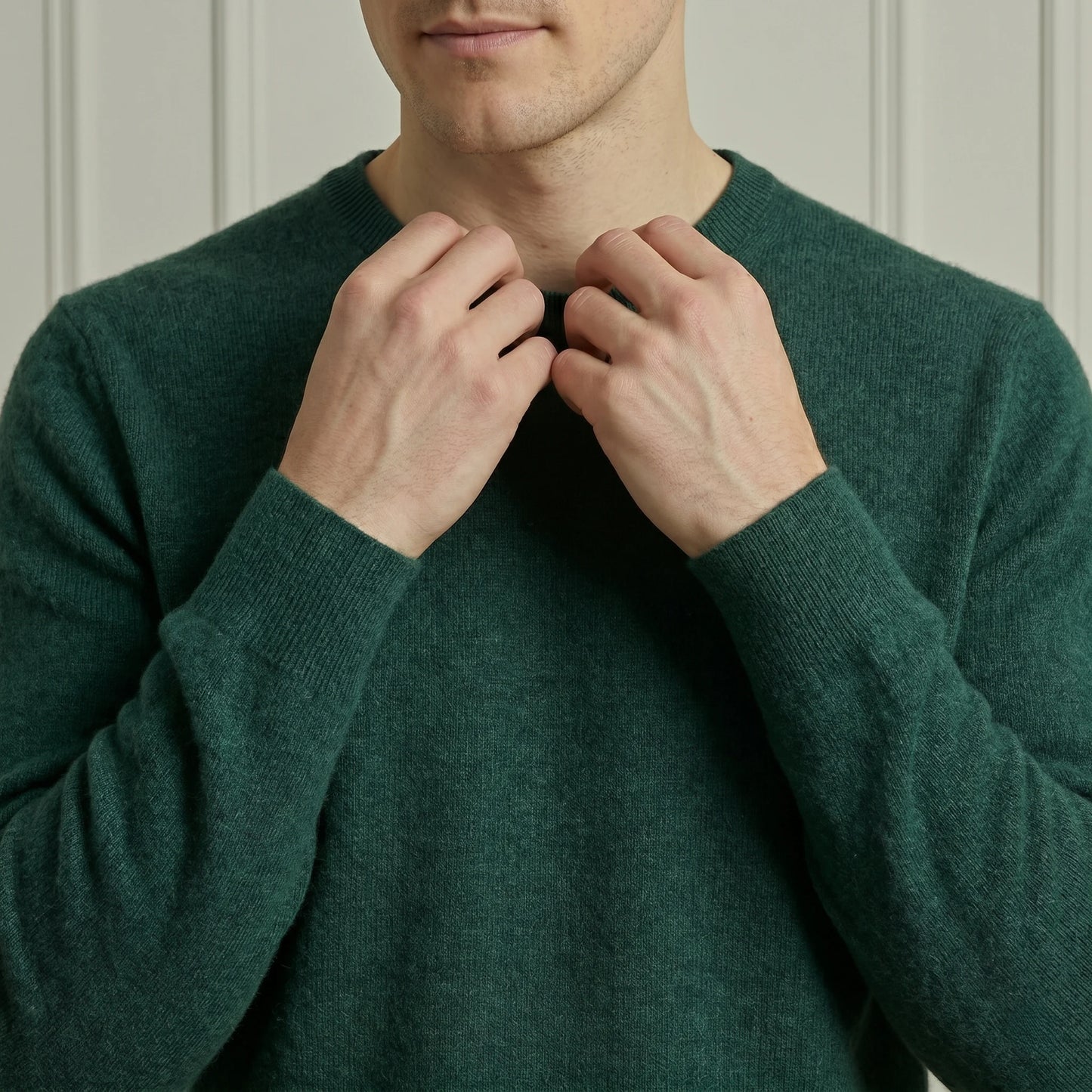 Authentic Pine Original Crewneck Himalayan Cashmere Full Sleeve Sweater For Men