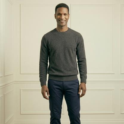 Executive Crewneck Undyed Himalayan Cashmere Sweater