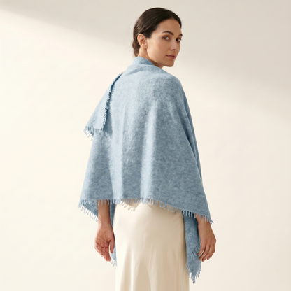 Pure 16-Micron Handknitted Cashmere Pashmina Shawl - 28×84 IN