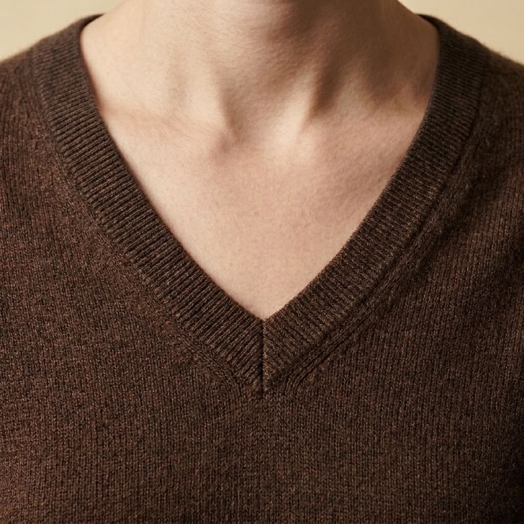 V-Neck Himalayan Cashmere Sweater For Women
