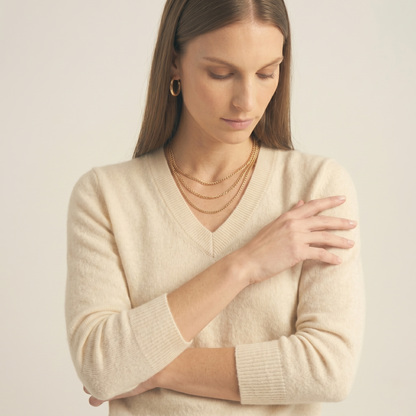V-Neck Himalayan Cashmere Sweater For Women