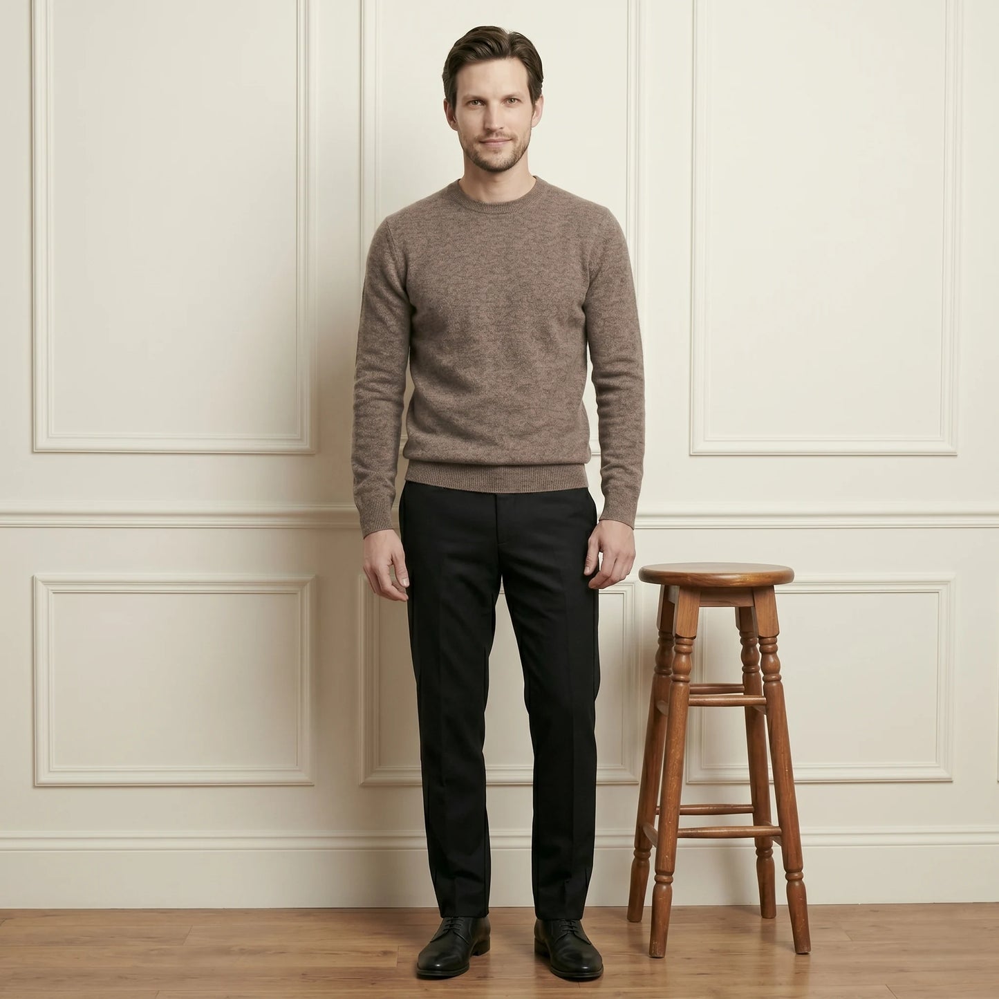 Brown Original Crewneck Cashmere full sleeve Sweater for men