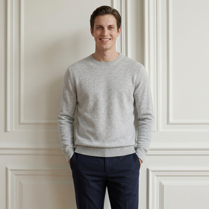 Executive Crewneck Undyed Himalayan Cashmere Sweater