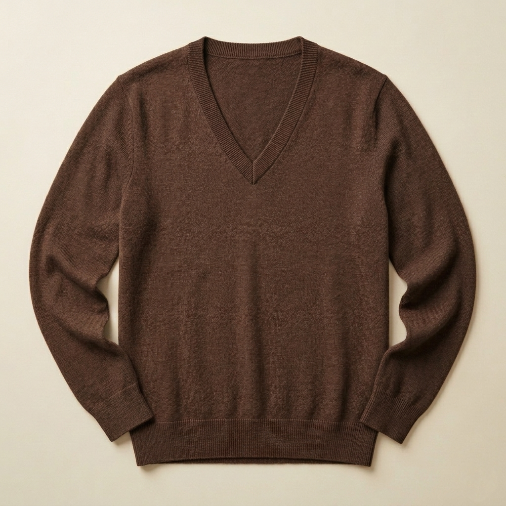 V-Neck Himalayan Cashmere Sweater For Women