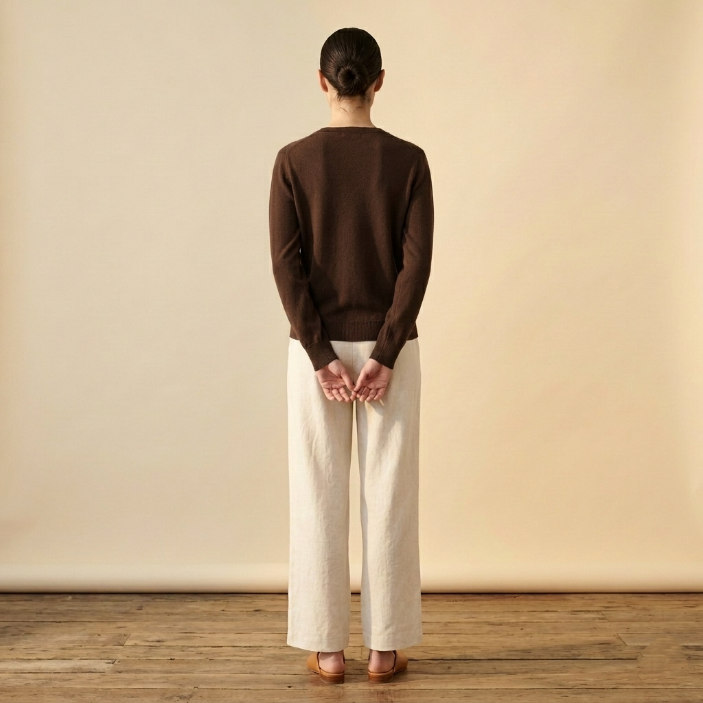 V-Neck Himalayan Cashmere Sweater For Women