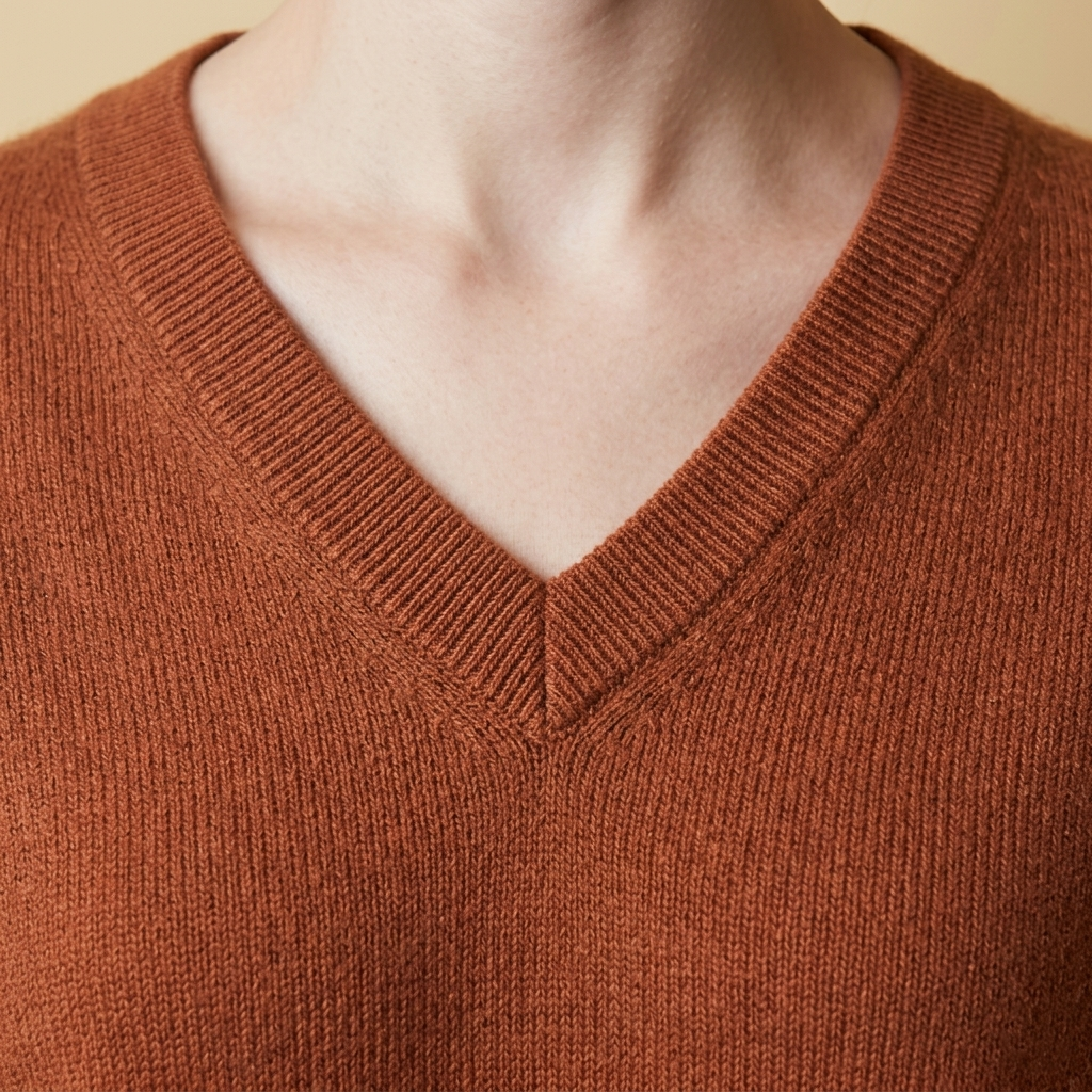 V-Neck Himalayan Cashmere Sweater For Women