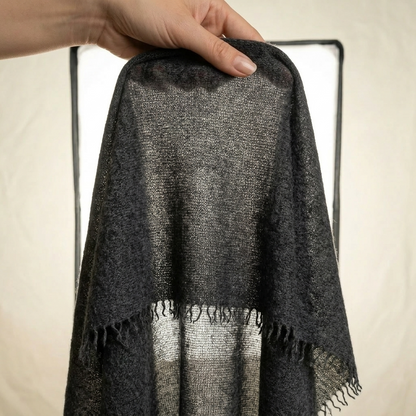 Pure 16-Micron Handknitted Cashmere Pashmina Shawl