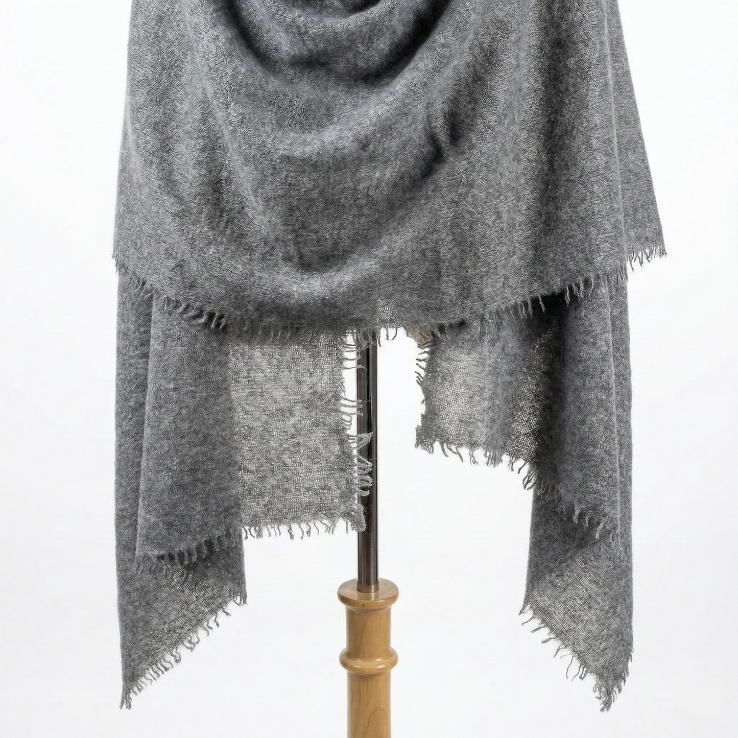 Pure 16-Micron Handknitted Cashmere Pashmina Shawl
