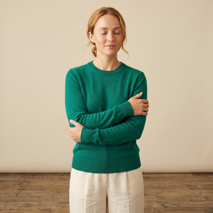 Himalayan Cashmere Original Crewneck Sweater For Women