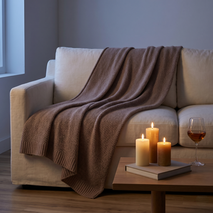Heirloom Honeycomb Pure Himalayan Cashmere Throw