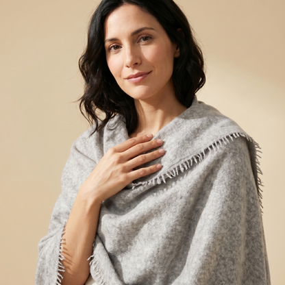 Pure 16-Micron Handknitted Cashmere Pashmina Shawl
