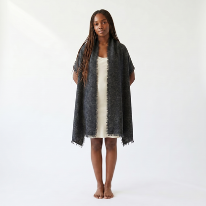 Pure 16-Micron Handknitted Cashmere Pashmina Shawl