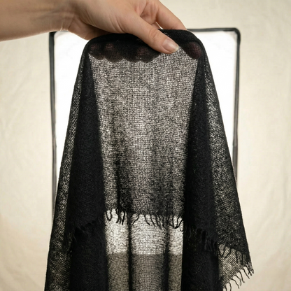 Pure 16-Micron Handknitted Cashmere Pashmina Shawl - 28×84 IN