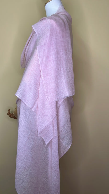 NPIA Certified 100% Pure Himalayan Cashmere Pashmina Shawl - Upper Mustang Rose Pink