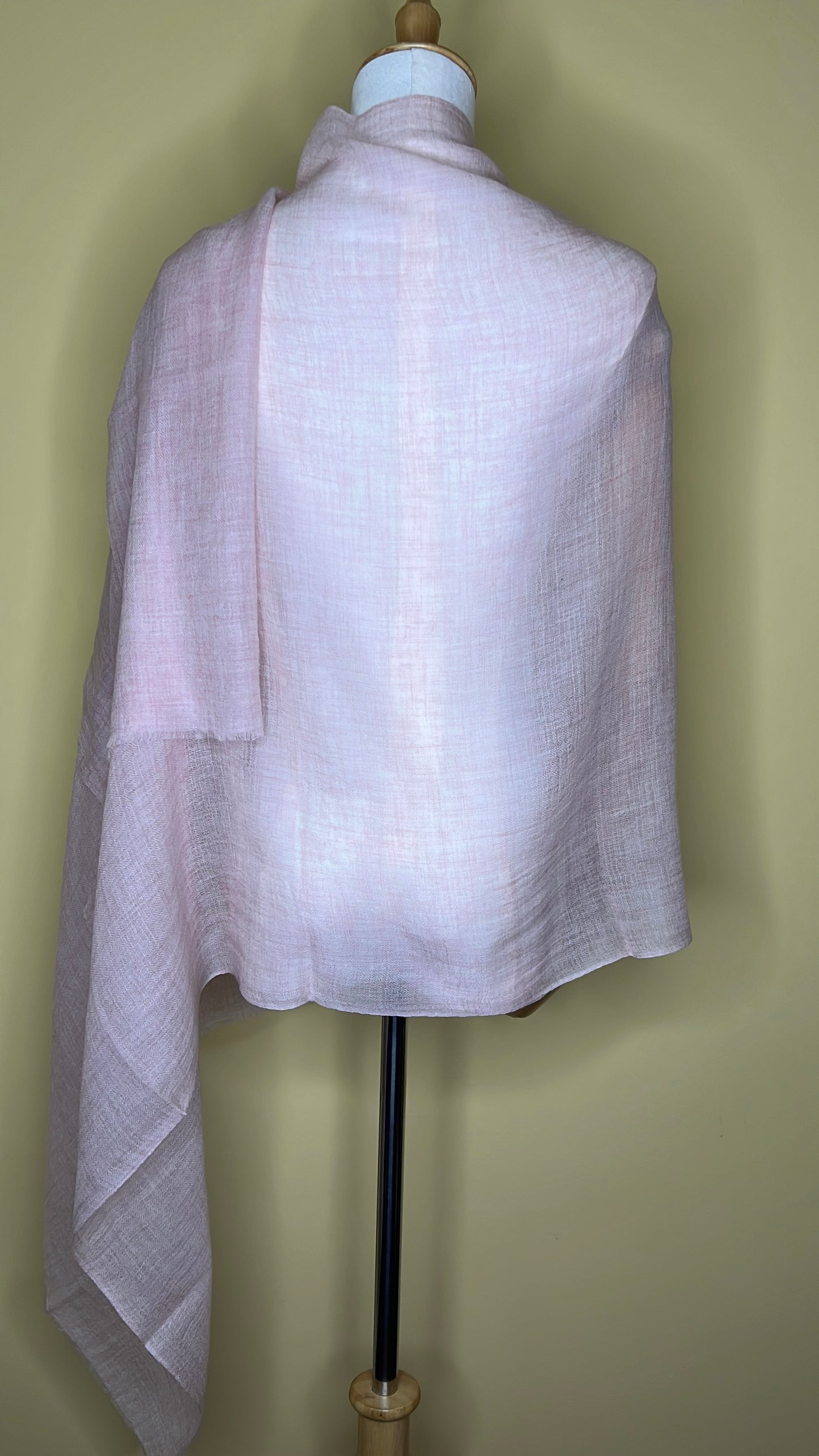 NPIA Certified 100% Pure Himalayan Cashmere Pashmina Shawl - Upper Mustang Rose Pink