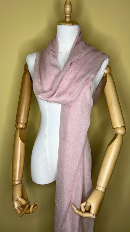 NPIA Certified 100% Pure Himalayan Cashmere Pashmina Shawl - Upper Mustang Rose Pink