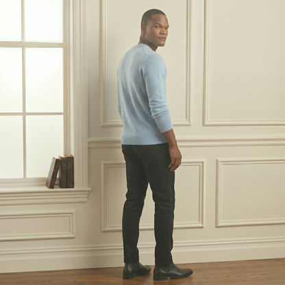 Premium Quality Sky blue V-Neck Full Sleeve Himalayan Cashmere Sweater for Men