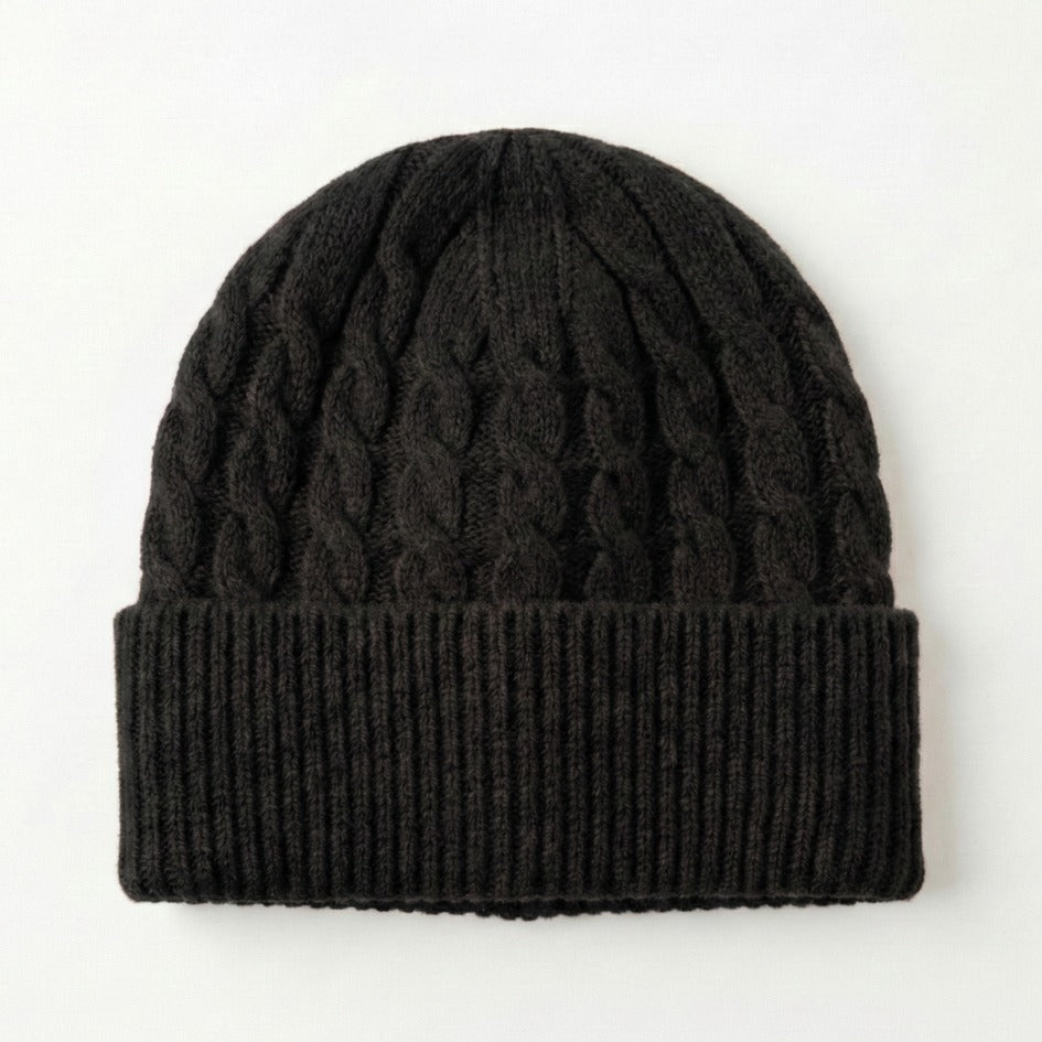 Heritage Cable Knit Cashmere Beanie | 100% Pure Himalayan