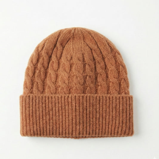 Heritage Cable Knit Cashmere Beanie | 100% Pure Himalayan