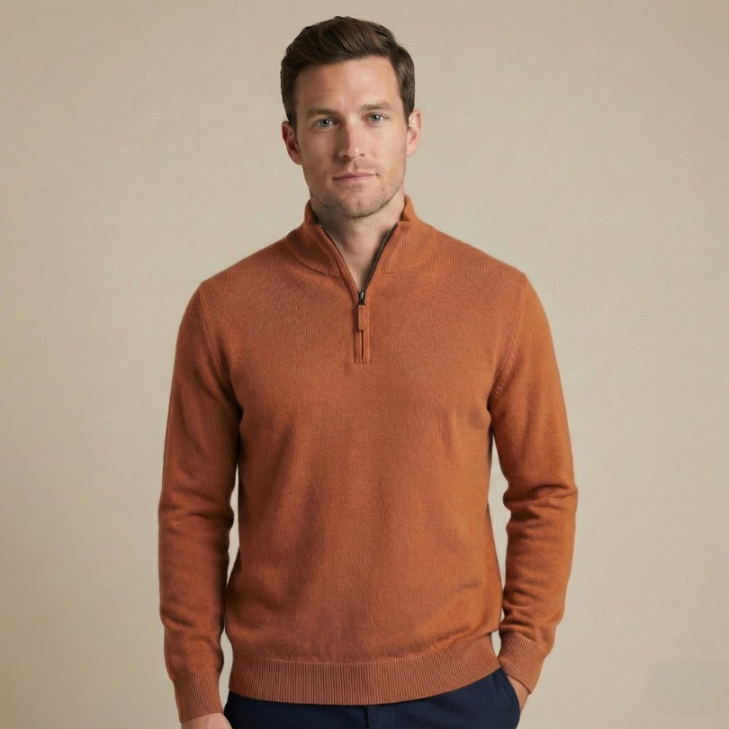 Pure Himalayan Cashmere Half-Zip | Men's Embrace Sweater