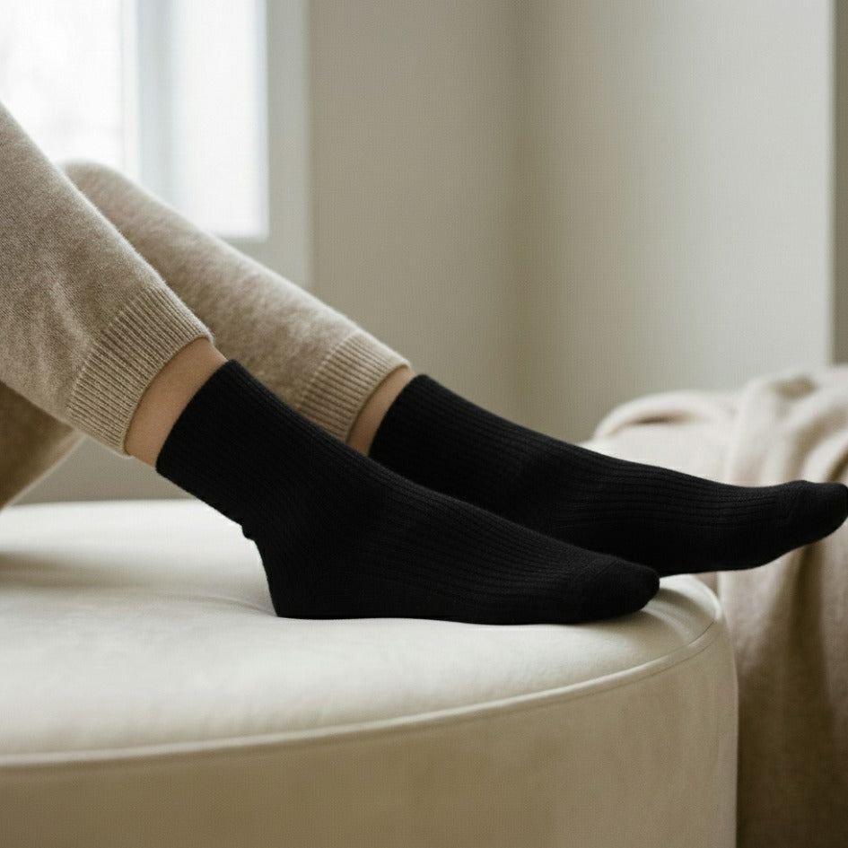 Pure Cashmere Knee Socks Women's | Solace Luxury | Handmade