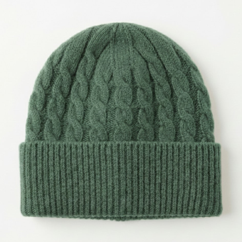 Heritage Cable Knit Cashmere Beanie | 100% Pure Himalayan