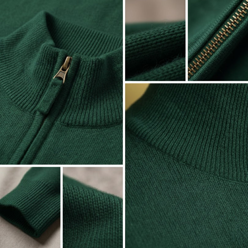 Pure Himalayan Cashmere Half-Zip | Men's Embrace Sweater