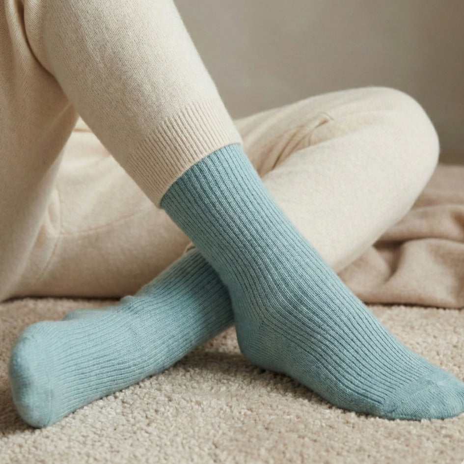 Pure Cashmere Knee Socks Women's | Solace Luxury | Handmade