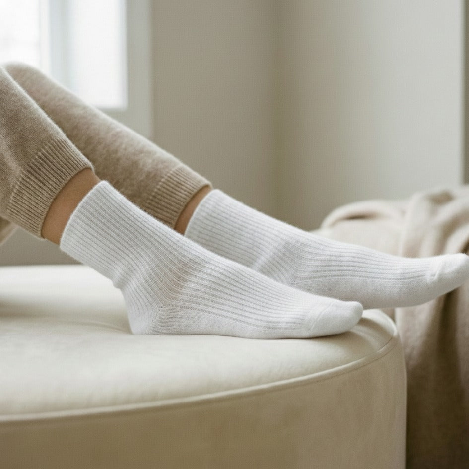 Pure Cashmere Knee Socks Women's | Solace Luxury | Handmade