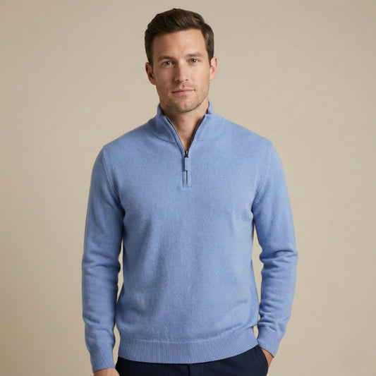Pure Himalayan Cashmere Half-Zip | Men's Embrace Sweater