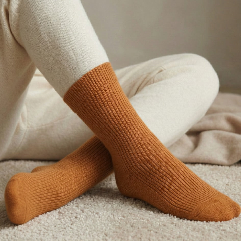 Pure Cashmere Knee Socks Women's | Solace Luxury | Handmade