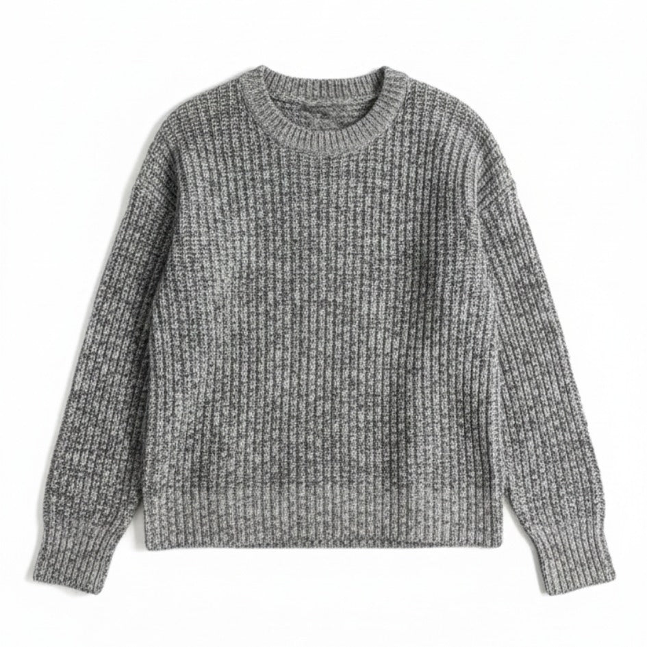 Ella Ribbed Cashmere Crewneck | 100% Pure Himalayan Women's Sweater