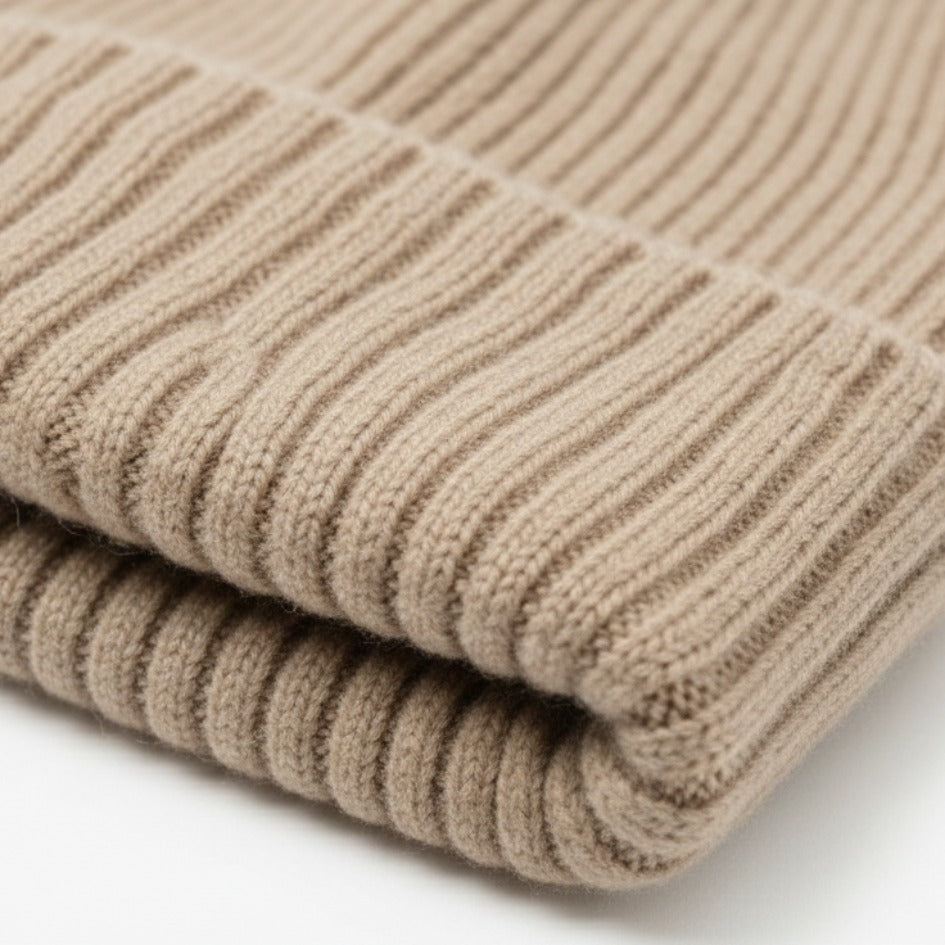 Haven Ribbed Cashmere Beanie | 100% Pure Himalayan Unisex