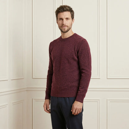 Wine Red Original Crewneck Himalayan Cashmere Full Sleeve Sweater