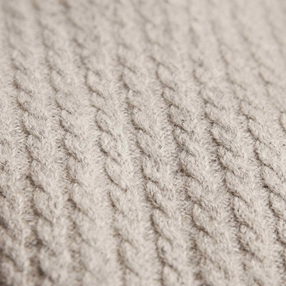 Women's undyed cashmere cable-knit Grace sweater in Light Grey Melange — view 7