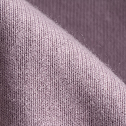 Women's V-neck cashmere poncho in Lilac — knit texture detail