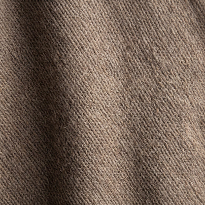 Women's undyed cashmere poncho in Oatmeal Melange — knit texture detail