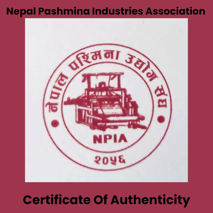 NPIA Certified 100% Pure Himalayan Cashmere Pashmina Shawl - Annapurna Pokhara Blush - Lumusae