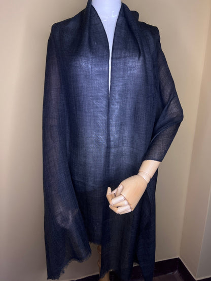 NPIA Certified 100% Pure Himalayan Cashmere Pashmina Shawl - Mustang Himalayan Dusk Grey - Lumusae