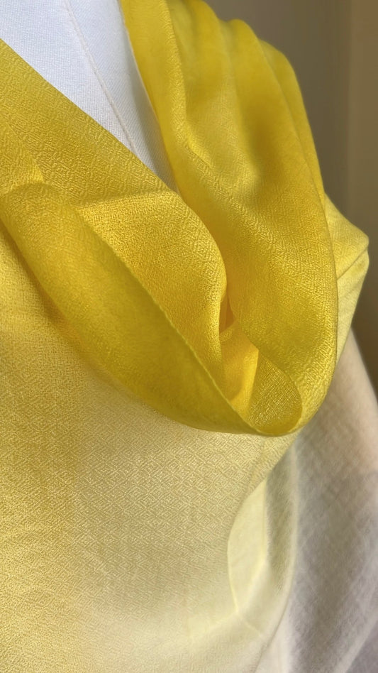 NPIA Certified 100% Pure Himalayan Cashmere Pashmina Shawl - Mustang Saffron - Lumusae