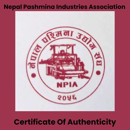 NPIA Certified 100% Pure Himalayan Cashmere Pashmina Shawl - Mustang Sapphire Blue - Lumusae