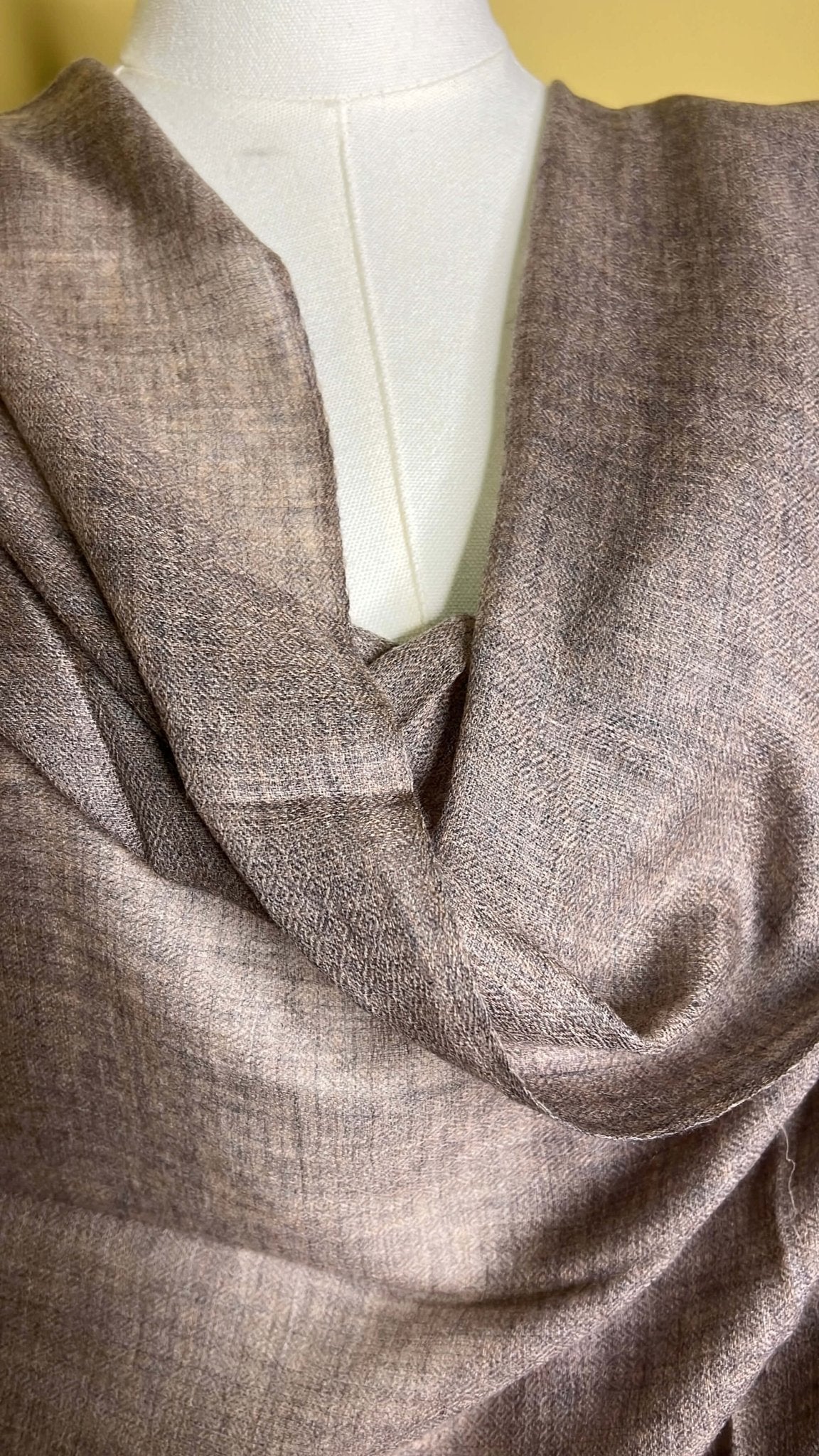 NPIA Certified 100% Pure Himalayan Cashmere Pashmina Shawl - Upper Dolpo Annapurna Mocha - Lumusae