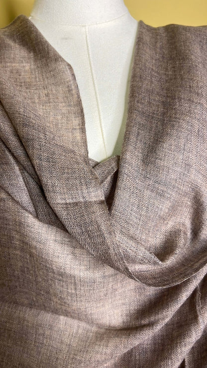 NPIA Certified 100% Pure Himalayan Cashmere Pashmina Shawl - Upper Dolpo Annapurna Mocha - Lumusae