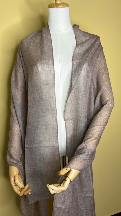 NPIA Certified 100% Pure Himalayan Cashmere Pashmina Shawl - Upper Dolpo Annapurna Mocha - Lumusae