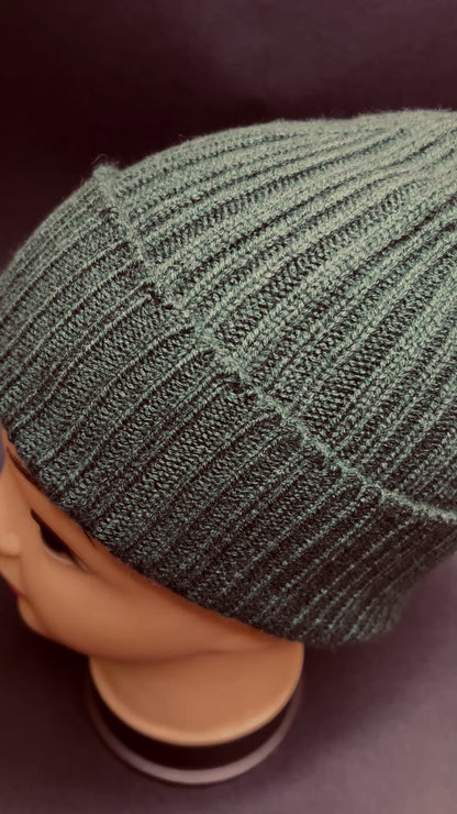 Haven Ribbed Himalayan Cashmere Beanie for Men