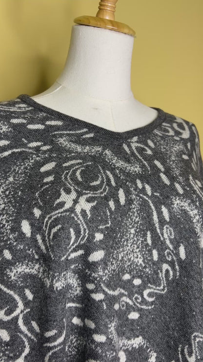 NPIA Certified 100% Pure Himalayan Cashmere Pashmina Shawl | Smoky Magnolia Cape Wrap